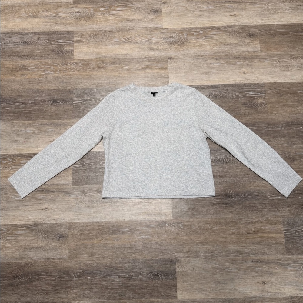 EXPRESS Cotton Crew Neck Long Sleeve Boyfriend Tee - Picture 3 of 9